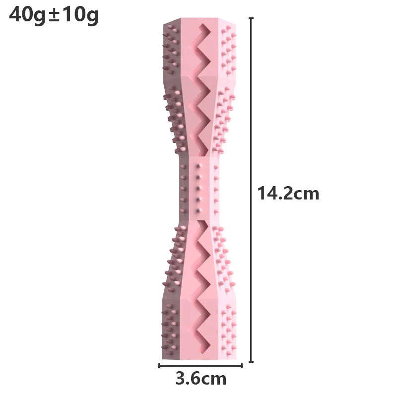 Durable Dog Chew Stick Teething Toy Bite Resistant Leakage Food Dispenser Pet Teeth Cleaning Interactive Dog Training Toy