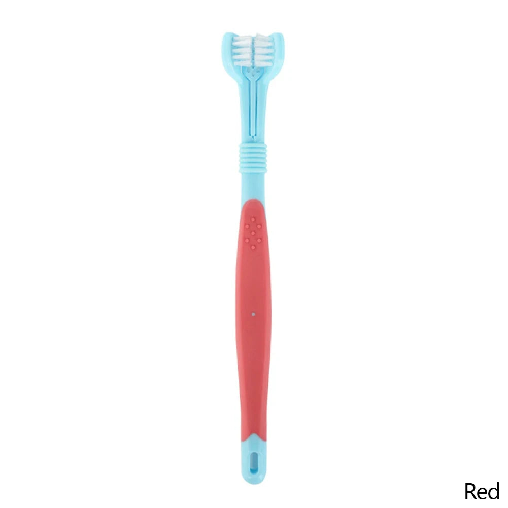 3-Sided Pet Toothbrush for Dental Care