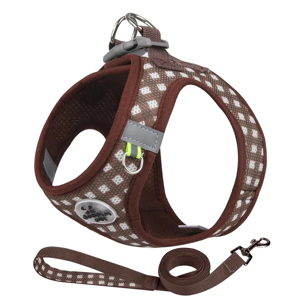 Tactical Vest Harness for Dogs - No-Pull Chest Collar with Leash