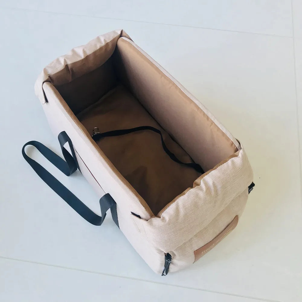 Portable Pet Car Seat Carrier - Safe Travel Bed for Small & Medium Dogs and Cats