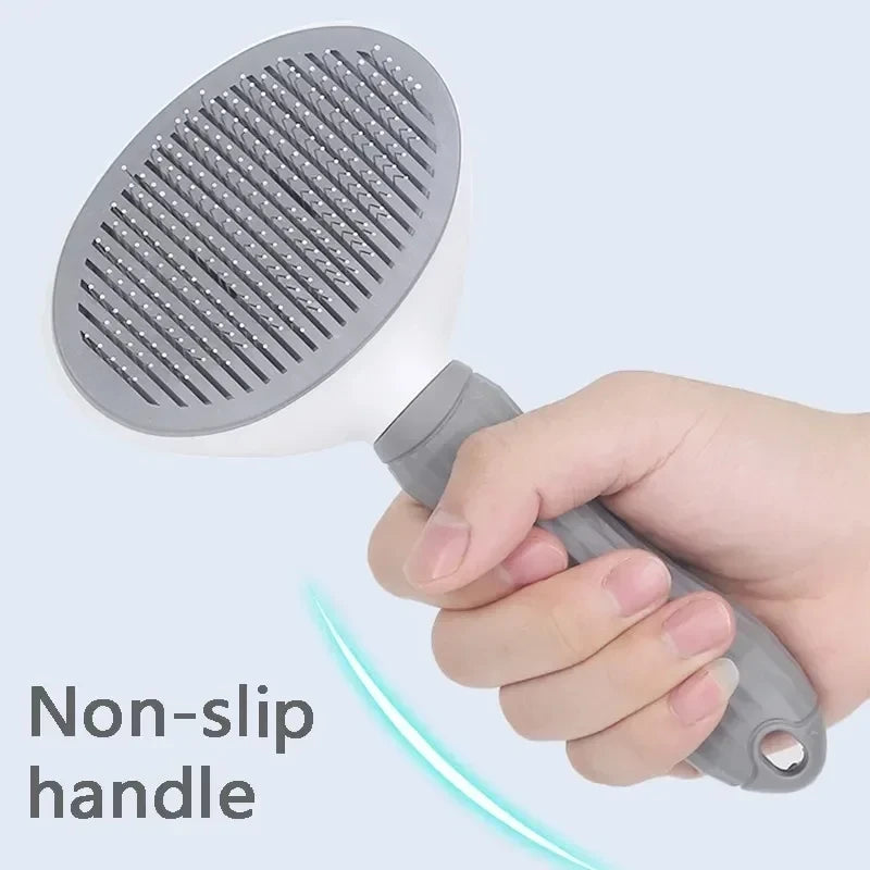 Self-Cleaning Pet Grooming Brush - Dematting Comb for Dogs & Cats