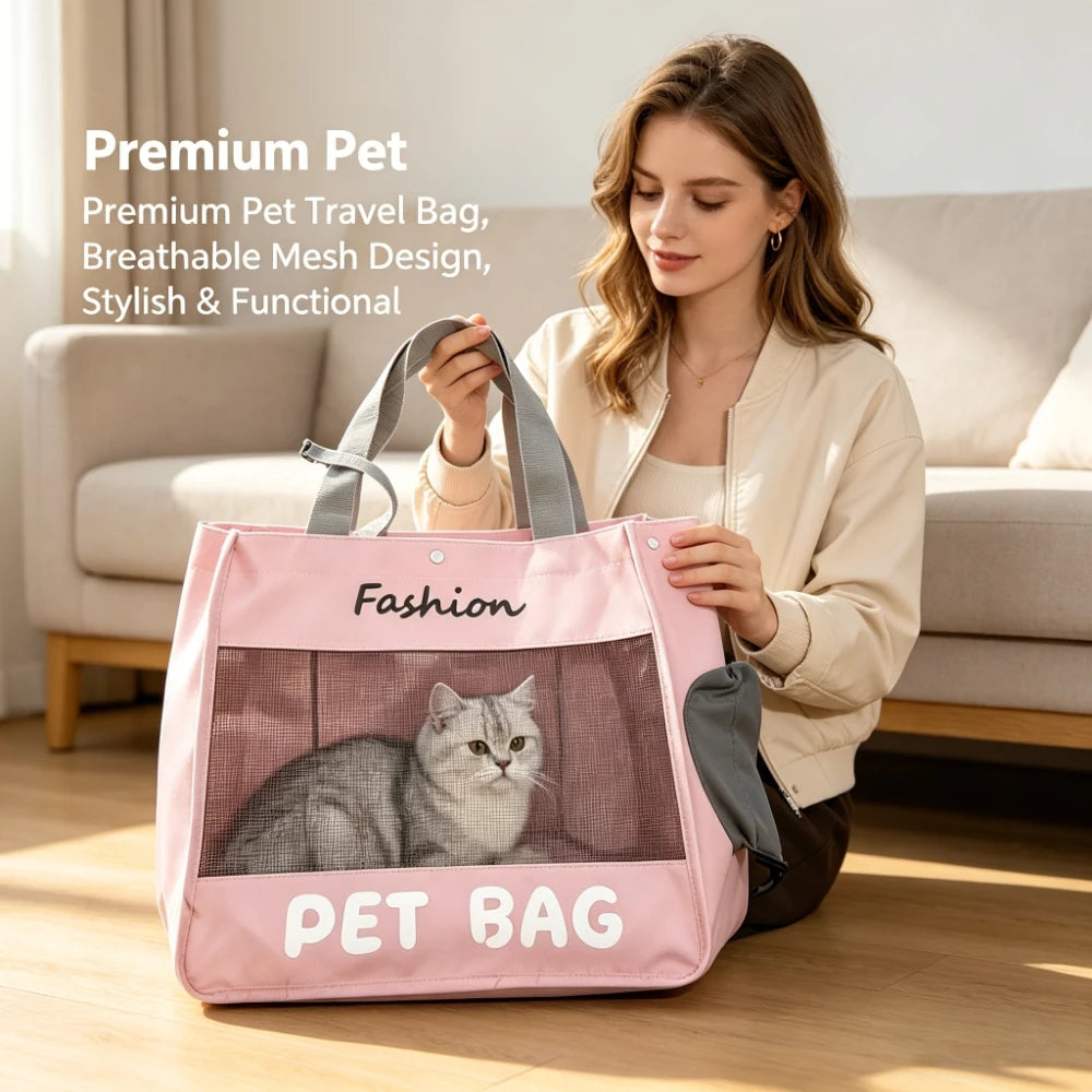 Breathable Pet Travel Backpack - Outdoor Carrier Bag for Cats & Small Dogs