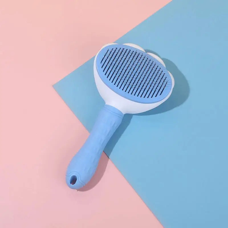 Pet Grooming Comb & Brush Set - Self-Cleaning Hair Remover for Dogs & Cats