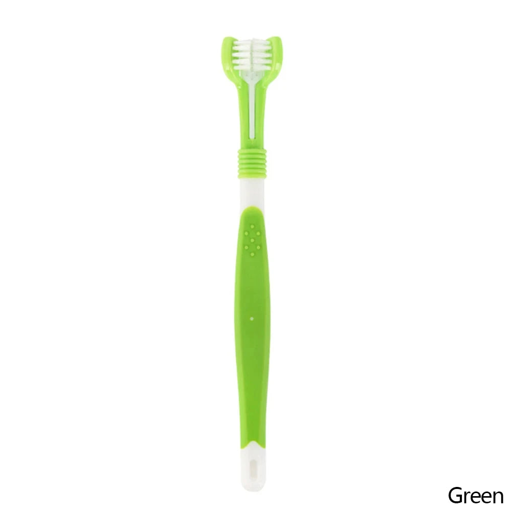 3-Sided Pet Toothbrush for Dental Care
