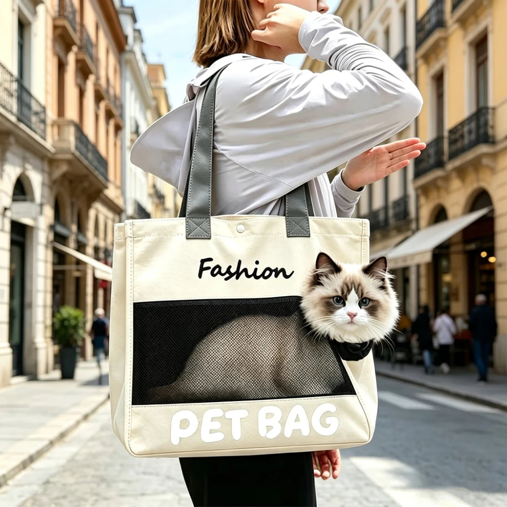 Breathable Pet Travel Backpack - Outdoor Carrier Bag for Cats & Small Dogs