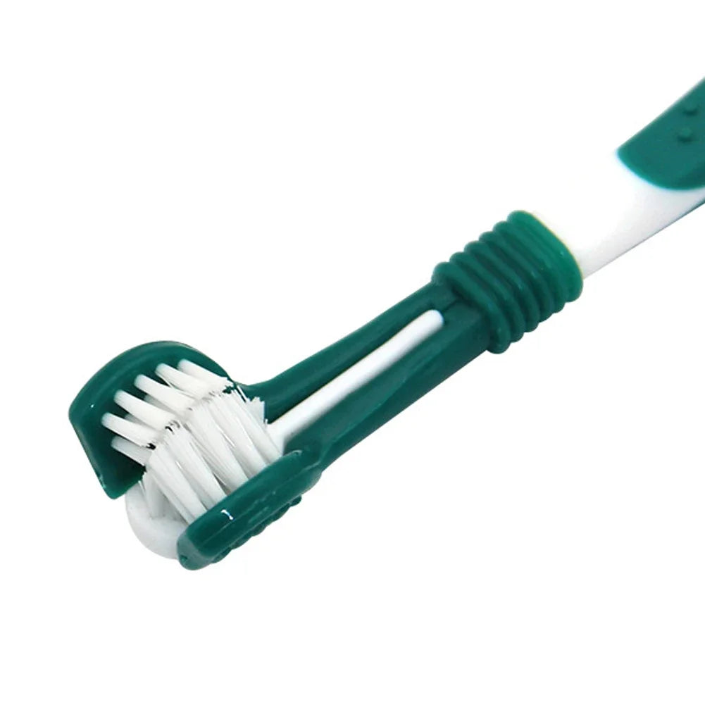 3-Sided Pet Toothbrush for Dental Care