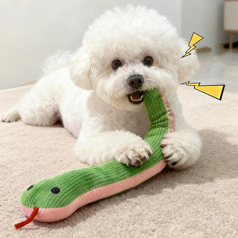 Interactive Snake Kicker Toy for Cats - 16.5in Plush Chew Toy