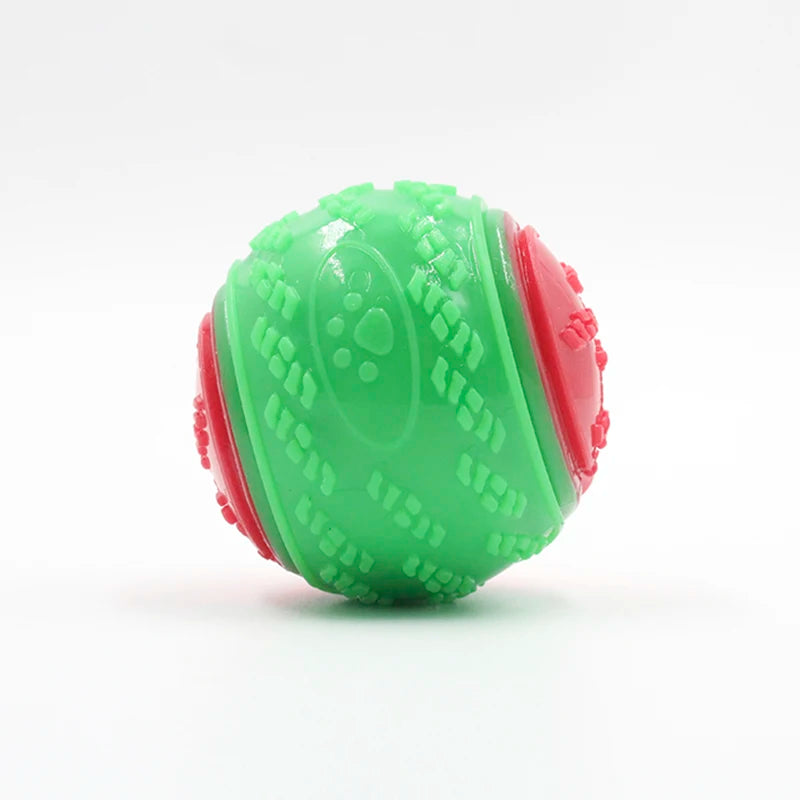Soft TPR Squeaky Ball Toy - Teeth Cleaning & Bite Resistant Chew Toy for Dogs