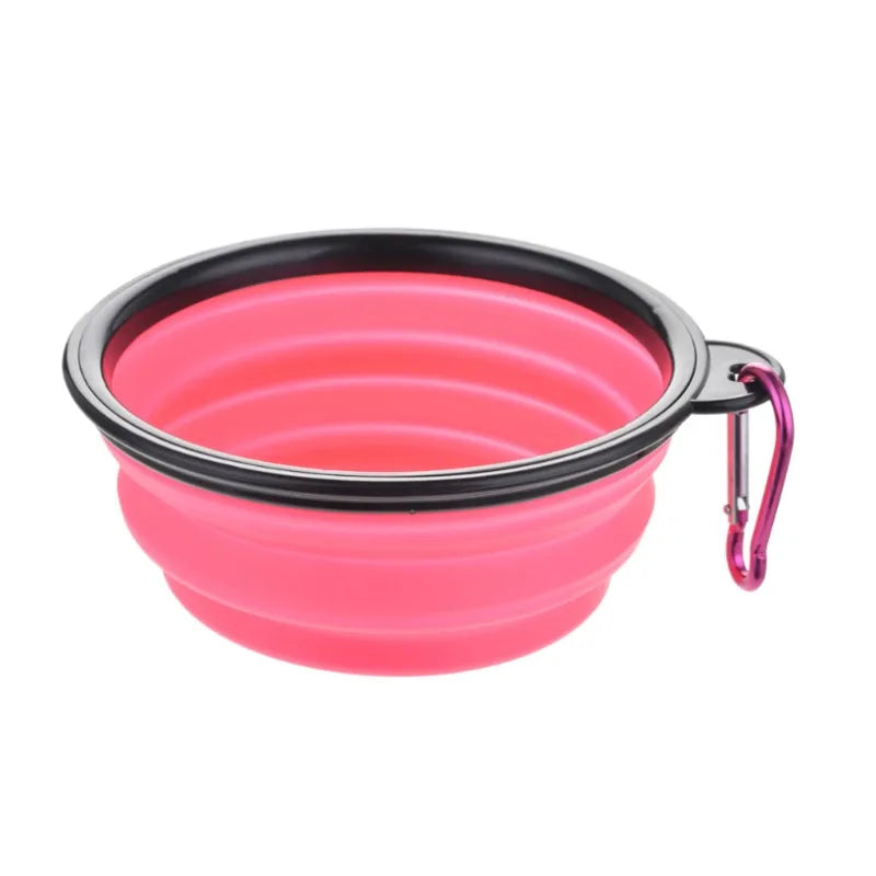 Collapsible Silicone Travel Bowl for Pets - Portable Outdoor Food & Water Bowl