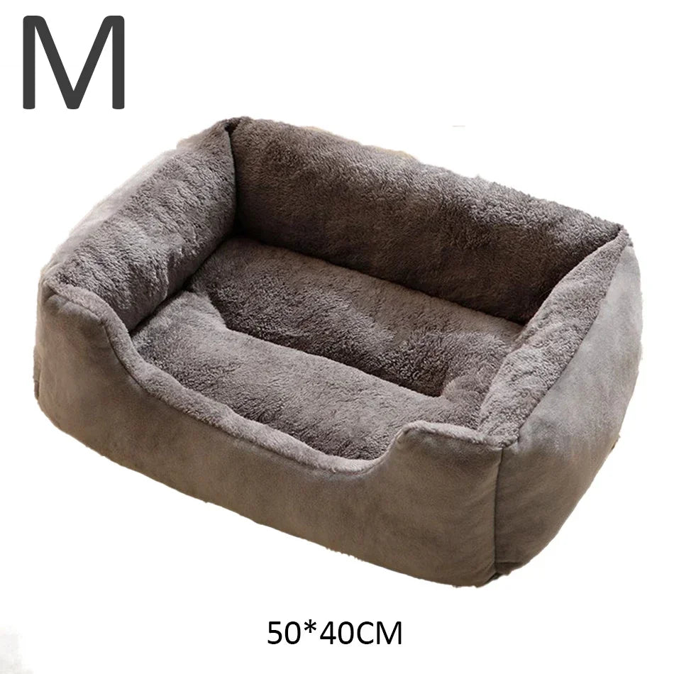 Cozy Basket Bed for Cats & Small Dogs - Soft Cushioned House