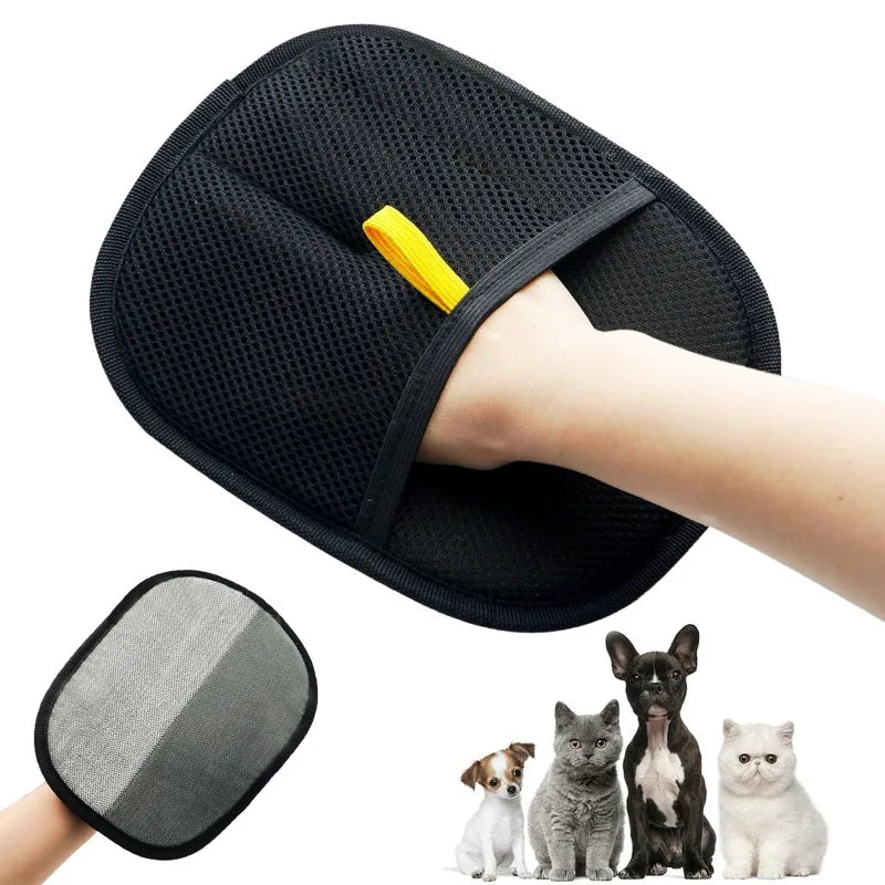 Pet Grooming Gloves - Deshedding Hair Remover for Dogs & Cats