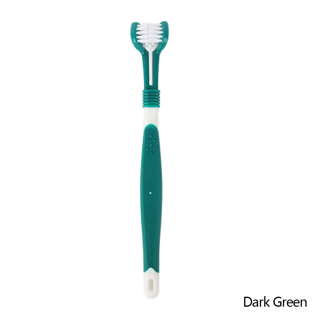 3-Sided Pet Toothbrush for Dental Care