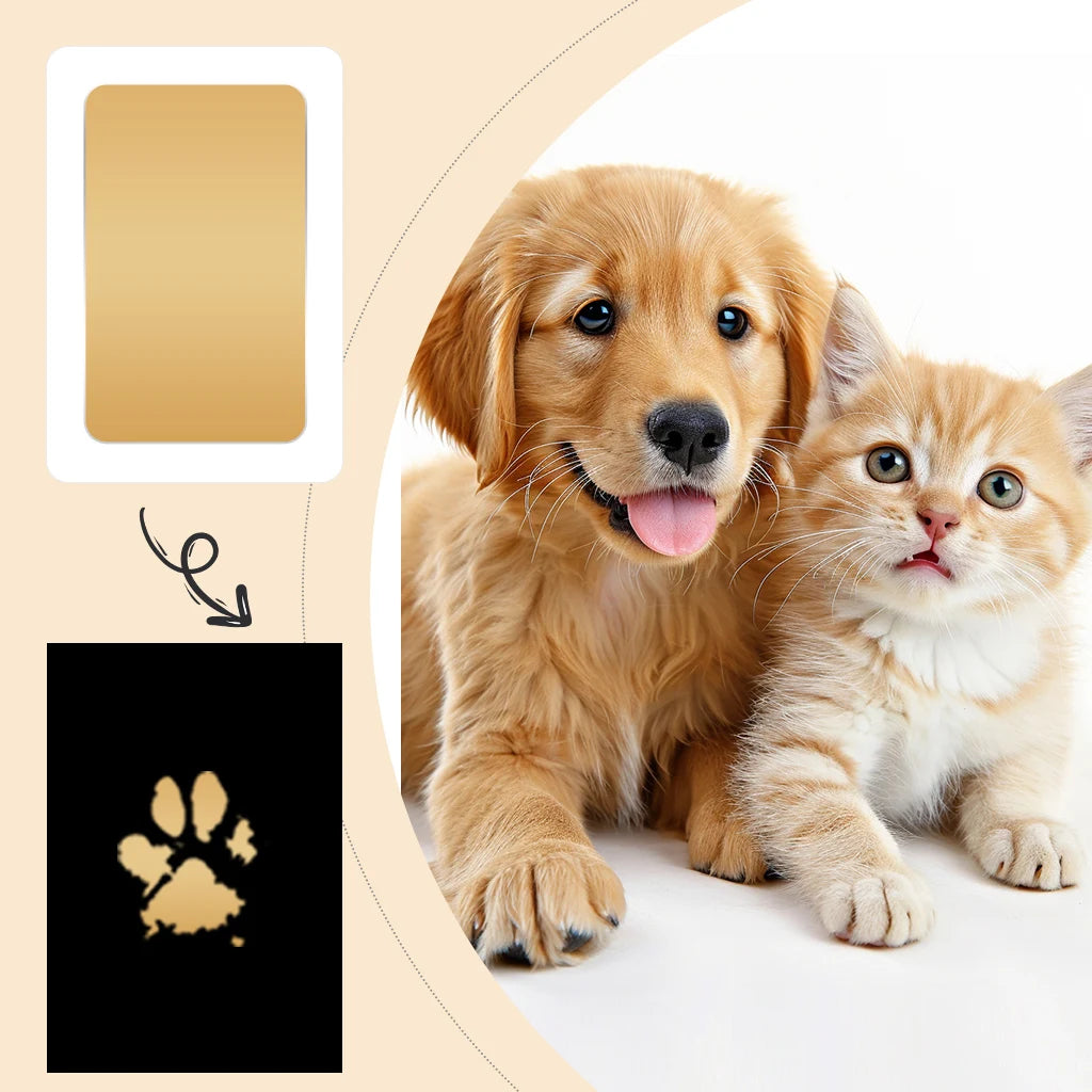 1/2 Set Pet Handprint Footprints Ink Pads Safe Non-toxic No-Touch Skin Inkless Inkpad Kits Pet Cat Dog Paw Prints Souvenirs Gift