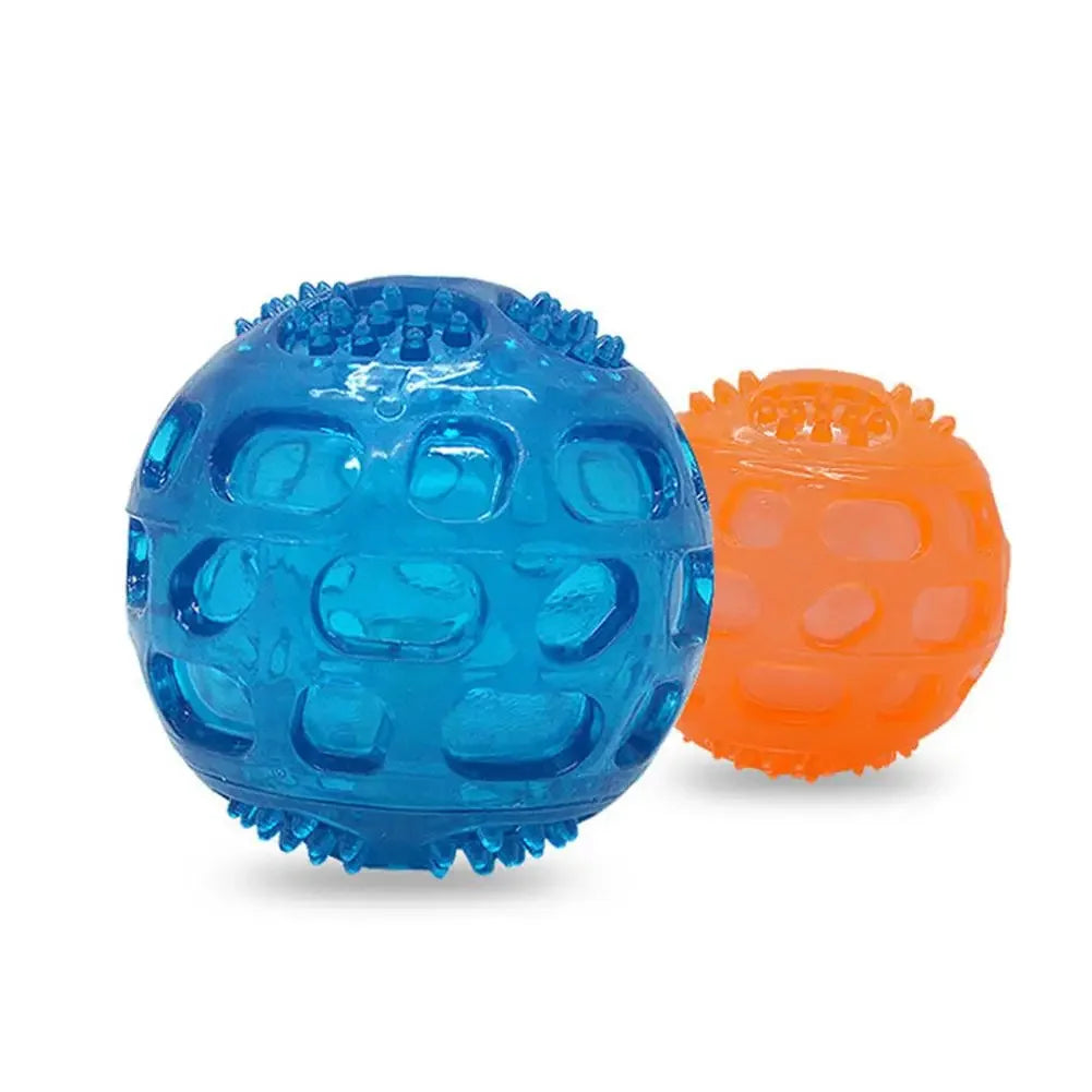 Interactive Anti-Bite Squeaky Ball Toy - Teeth Cleaning Chew Toy for Dogs