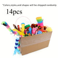 Cat Toy Variety Pack - Mixed Plush & Plastic Toys, 14/28/56pc