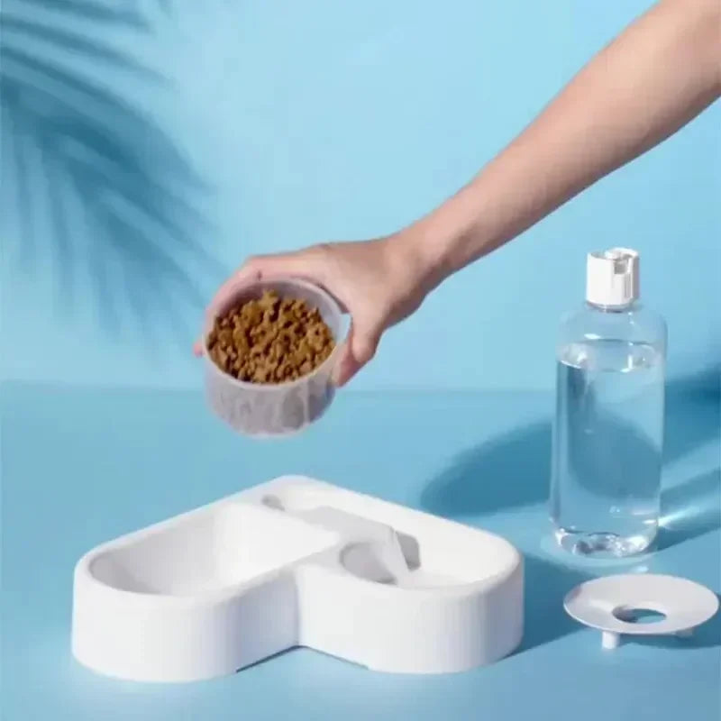 Dog and Cat Bowl-Pet Feeders and Food Bowl Set Suitable for Cats and Dogs Drinking Pet Bowl Moisture-proof New Automatic Double