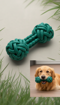 Emerald green durable chew toy for dogs